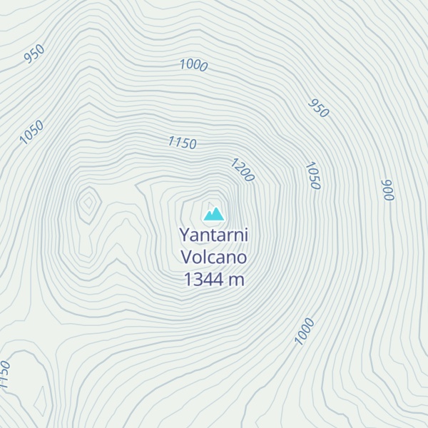 Map of Yantarni Volcano