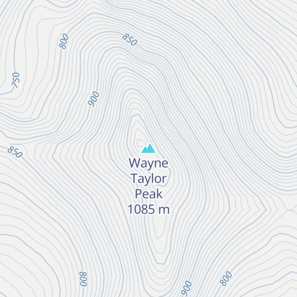 Map of Wayne Taylor Peak