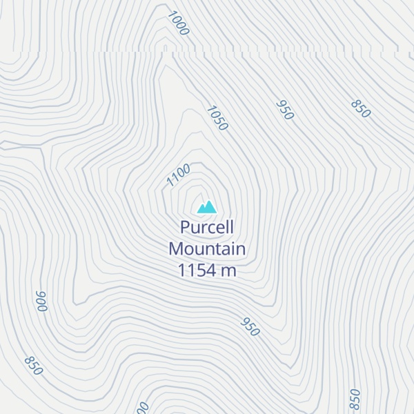 Map of Purcell Mountain