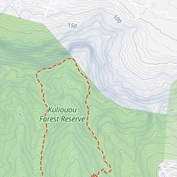 Map of Kuliʻouʻou Summit