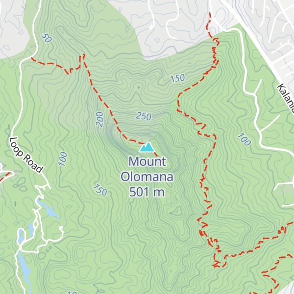 Map of Mount Olomana