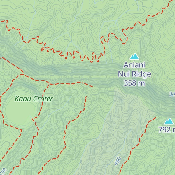 Map of Puʻu Kainawaʻanui