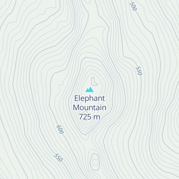 Map of Elephant Mountain