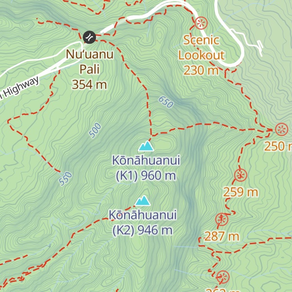 Map of Kōnāhuanui (K1)