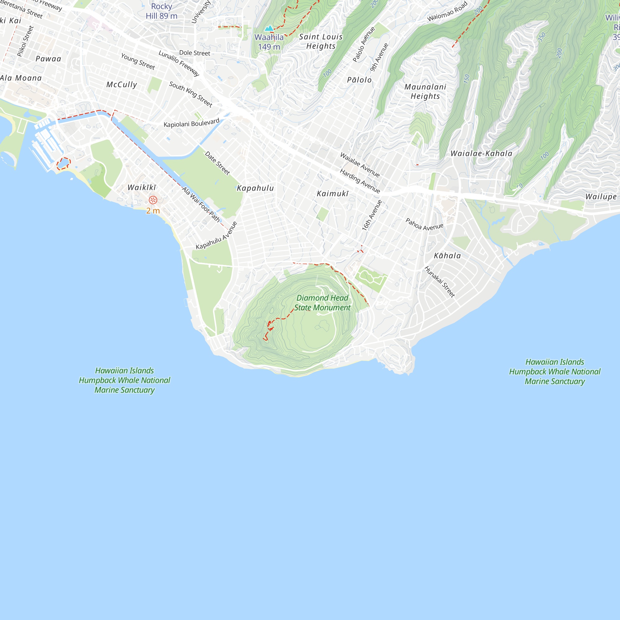 Diamond Head Visitor Center map