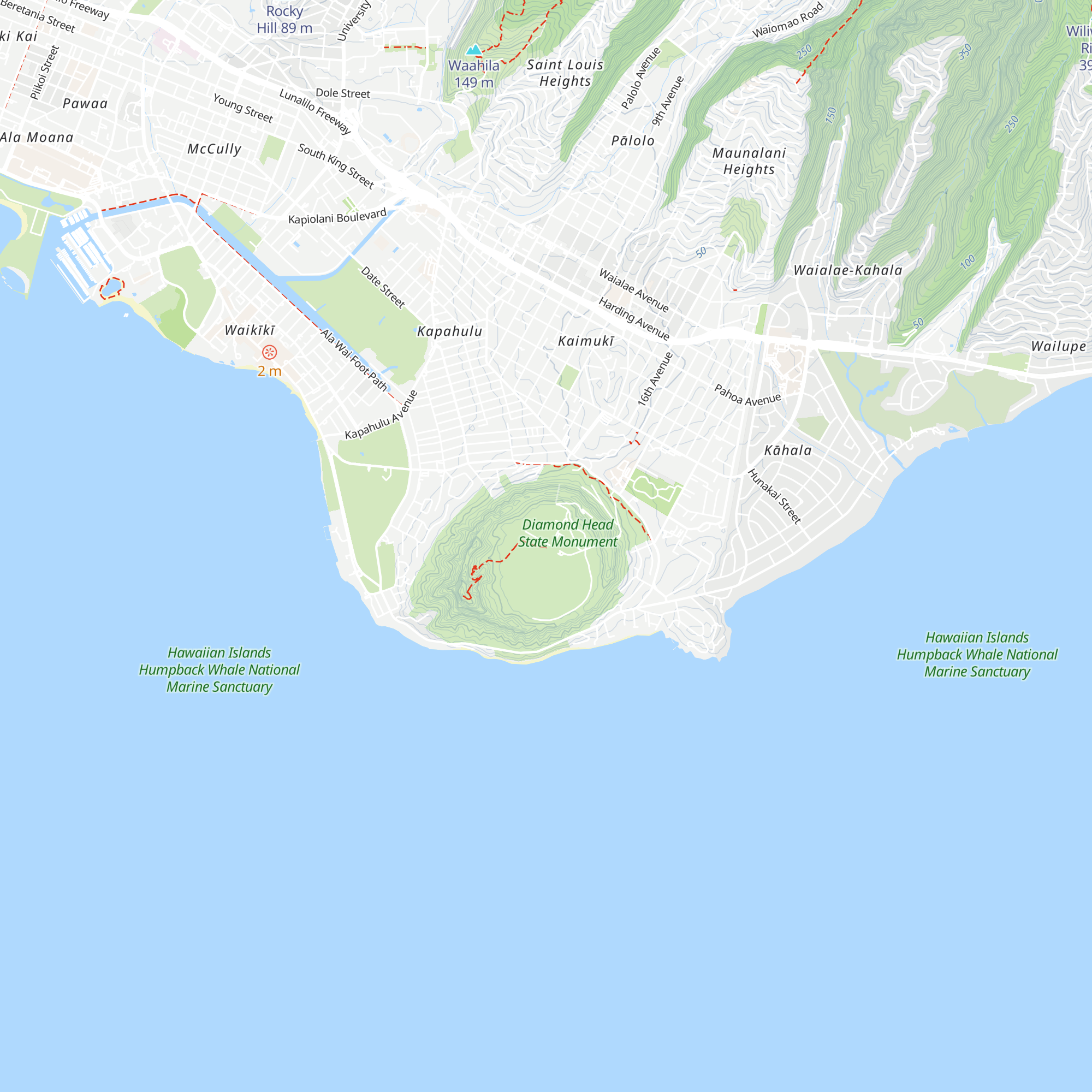 Diamond Head Visitor Center map