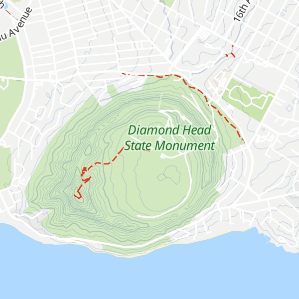 Map of Diamond Head Visitor Center