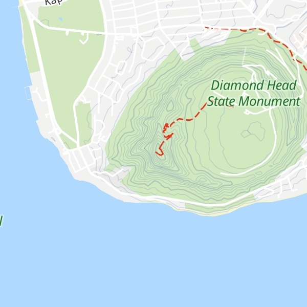 Map of Diamond Head