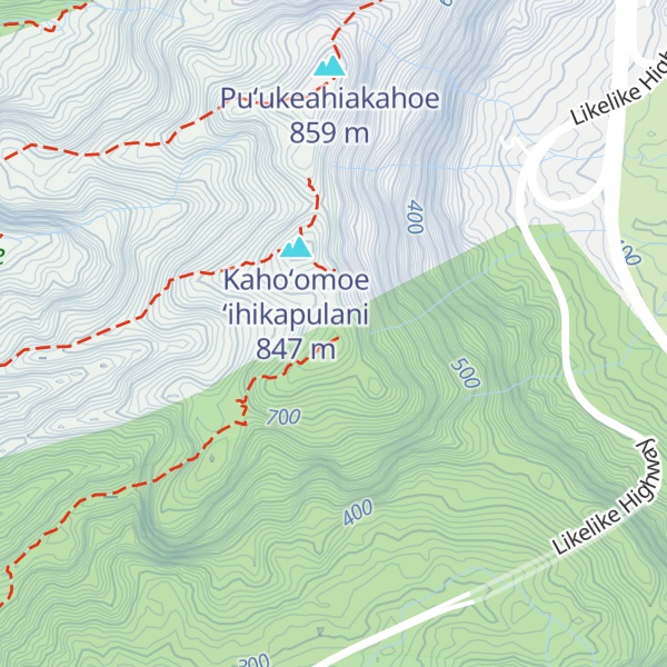 Map of Puʻukahuauli