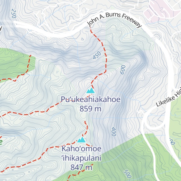 Map of Puʻukeahiakahoe