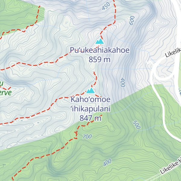 Map of Kahoʻomoe ʻihikapulani