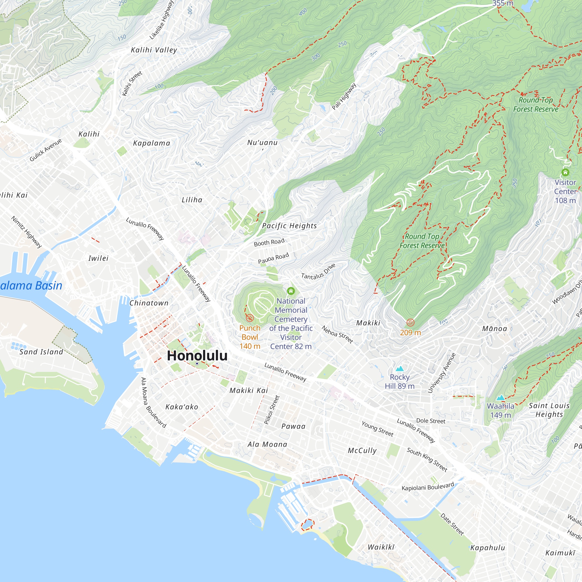 National Memorial Cemetery of the Pacific Visitor Center map