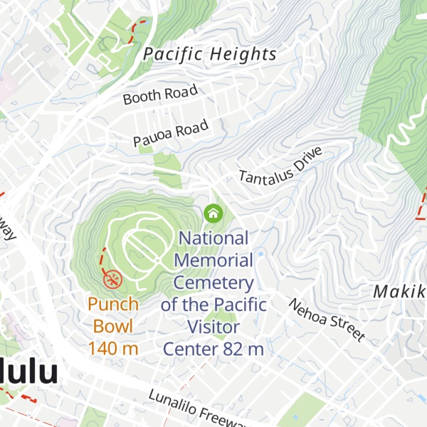 Map of National Memorial Cemetery of the Pacific Visitor Center