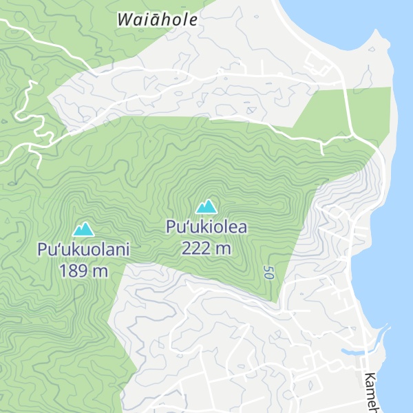 Map of Puʻukiolea