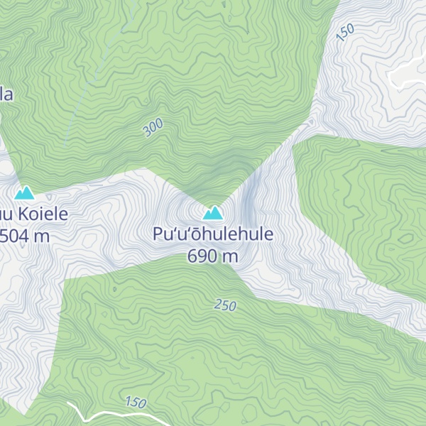 Map of Puʻuʻōhulehule