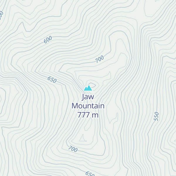 Map of Jaw Mountain