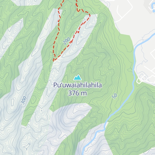 Map of Puʻuwaiahilahila