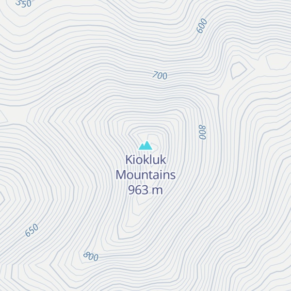 Map of Kiokluk Mountains