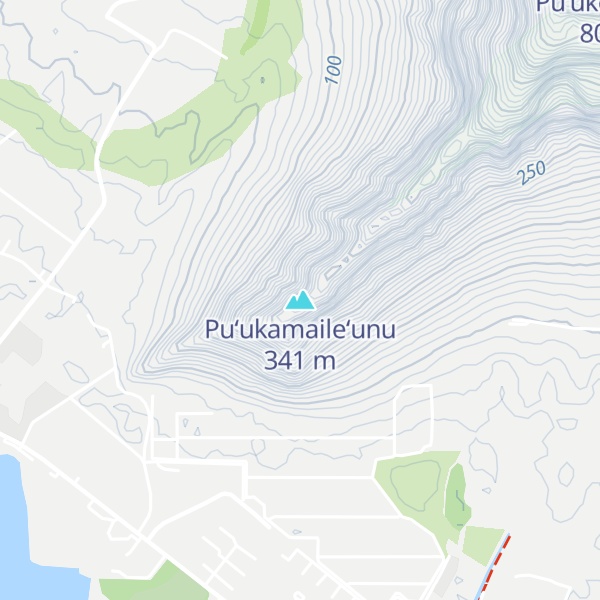 Map of Puʻukamaileʻunu