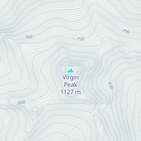 Map of Virgin Peak