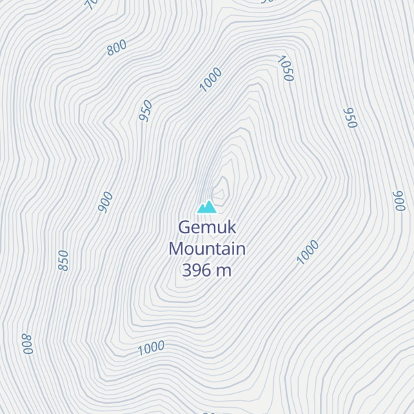 Map of Gemuk Mountain