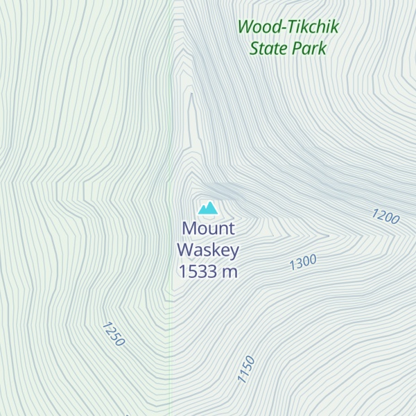 Map of Mount Waskey