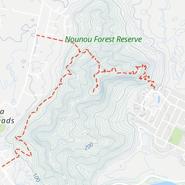 Map of Nounou (Sleeping Giant)