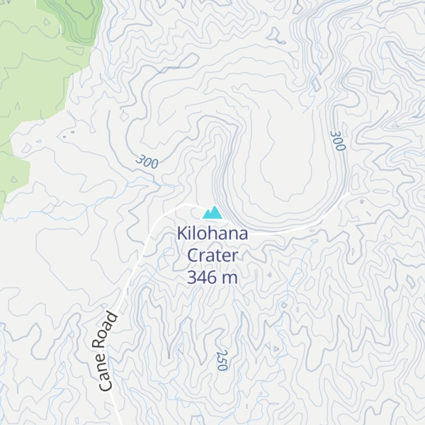 Map of Kilohana Crater