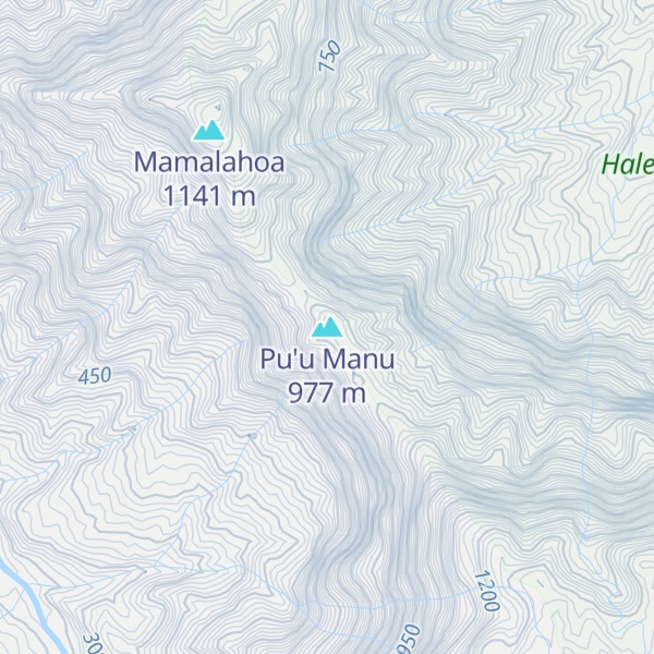 Map of Pu'u Manu