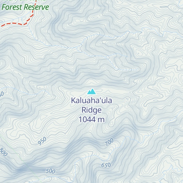 Map of Kaluaha'ula Ridge