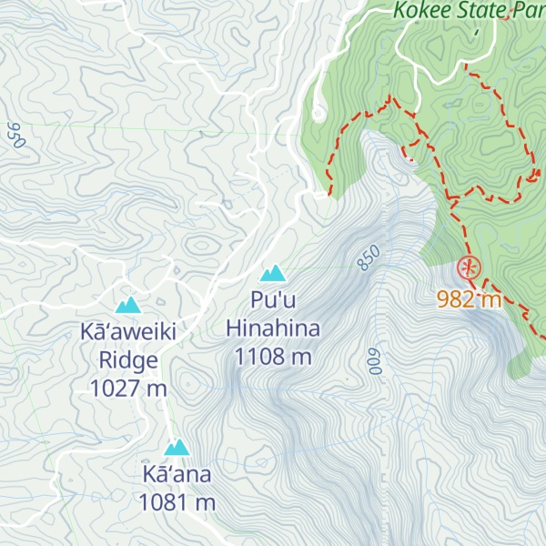 Map of Pu'u Hinahina