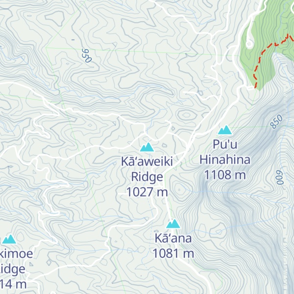 Map of Kāʻaweiki Ridge