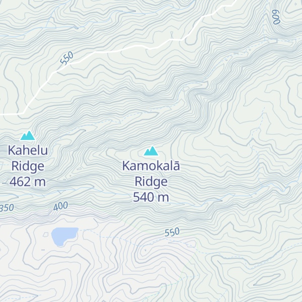 Map of Kamokalā Ridge