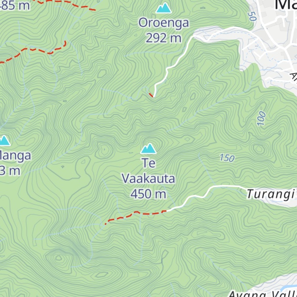 Map of Te Vaakauta
