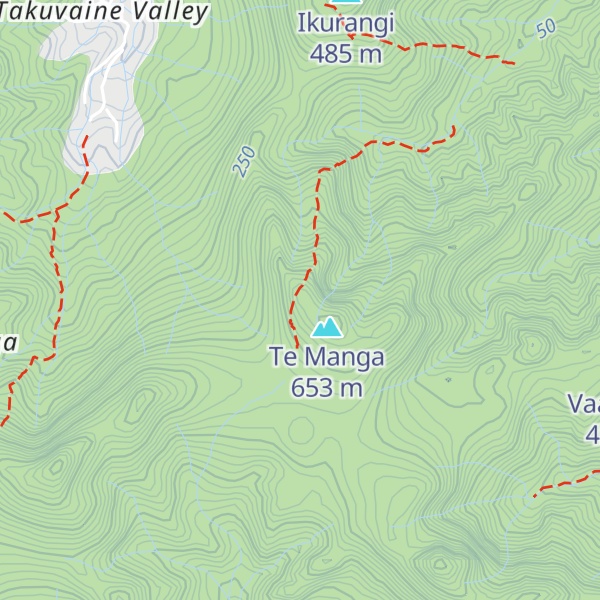 Map of Minor peak on ridge