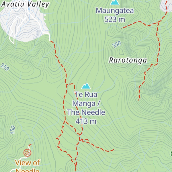 Map of Te Rua Manga / The Needle