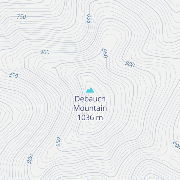 Map of Debauch Mountain