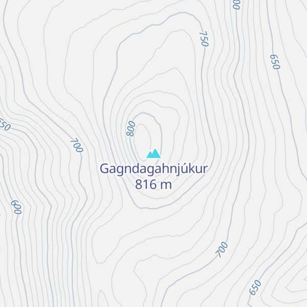 Map of Gagndagahnjúkur