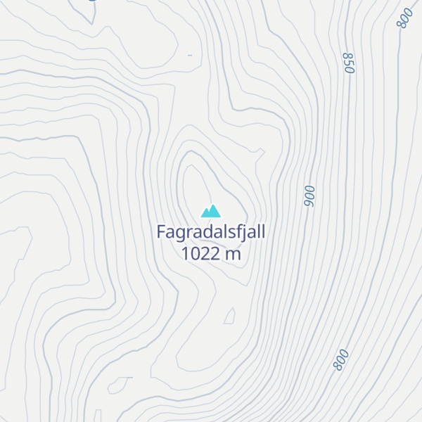 Map of Fagradalsfjall