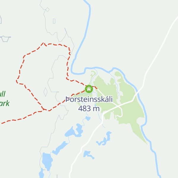 Map of Þorsteinsskáli