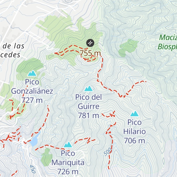 Map of Pico del Guirre