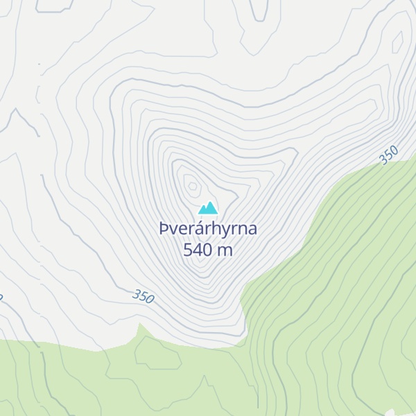 Map of Þverárhyrna