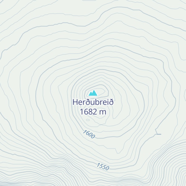 Map of Herðubreið