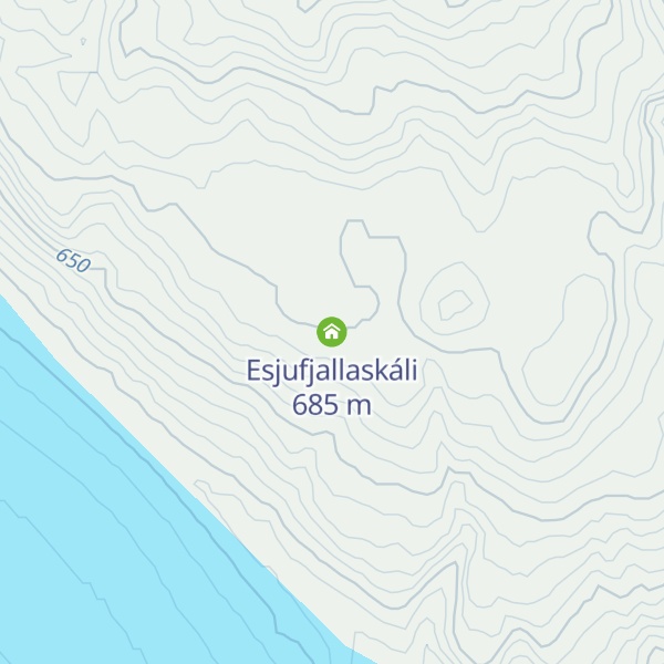 Map of Esjufjallaskáli