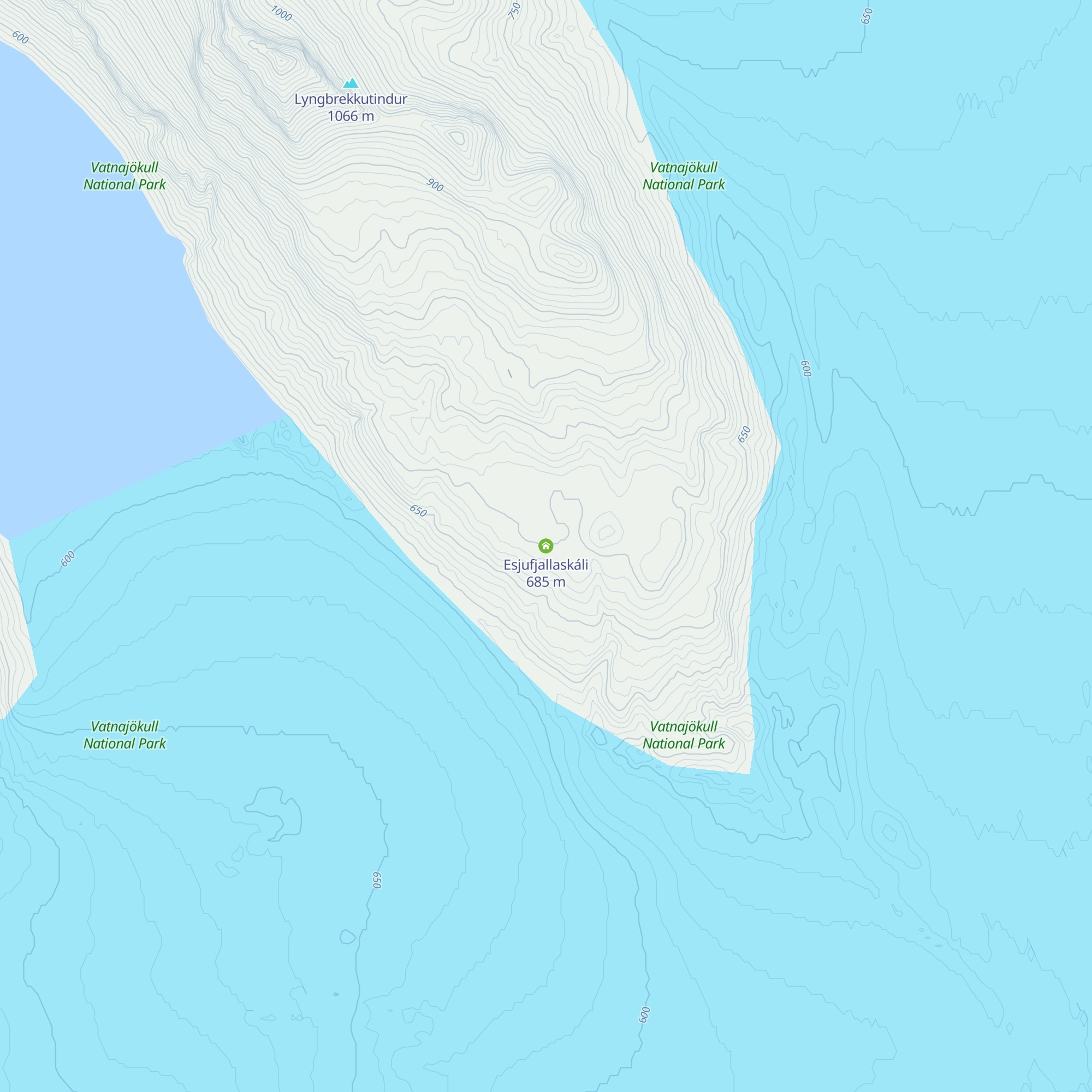Esjufjallaskáli map