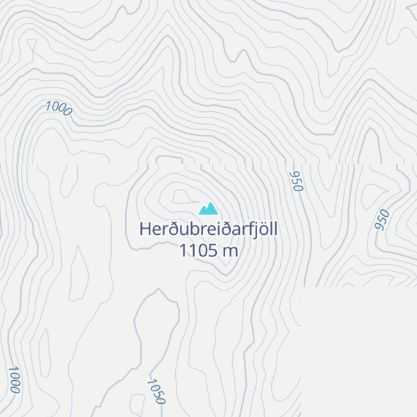 Map of Herðubreiðarfjöll