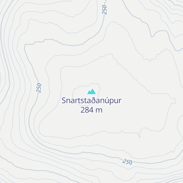 Map of Snartstaðanúpur