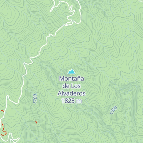 Map of Montaña de Los Alvaderos