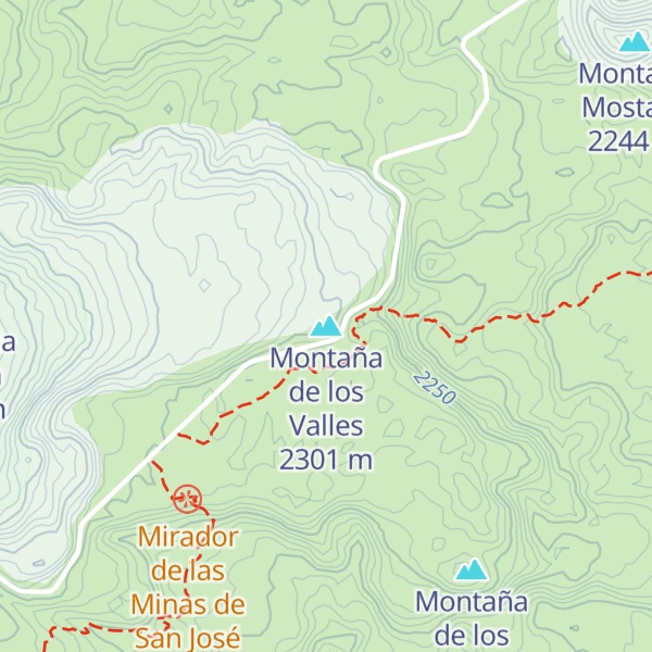 Map of Montaña de los Valles