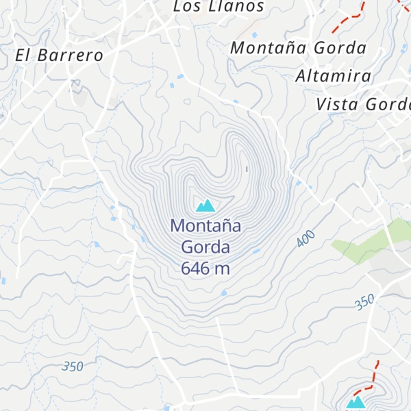 Map of Montaña Gorda